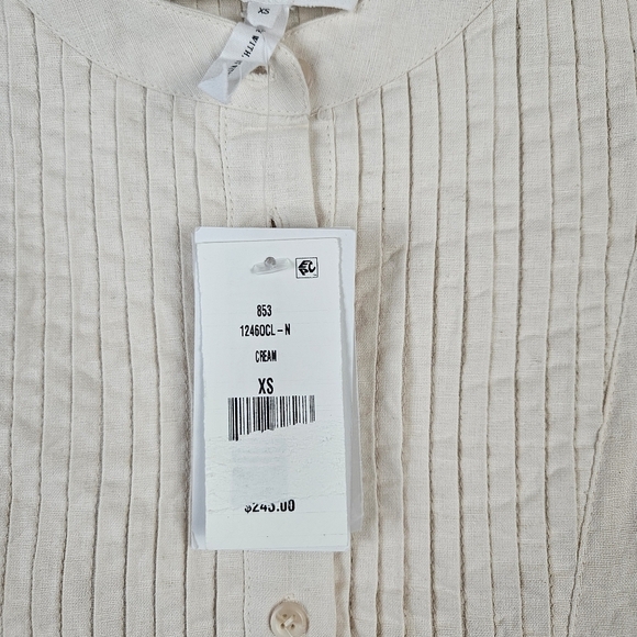 APIECE APART Willow Bib Organic Cotton Linen Blend Top Size Small Cream NWT - Picture 12 of 16